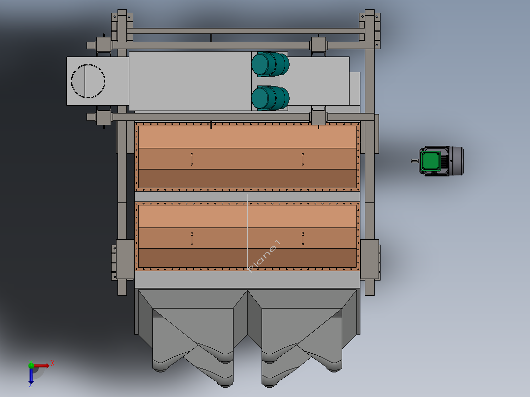 糖分级机俯视图