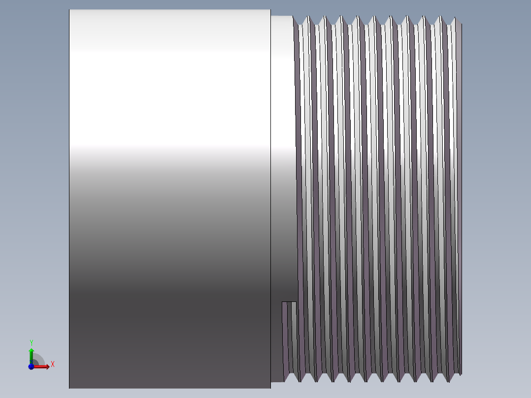 丝头-单外丝 DN40前视图