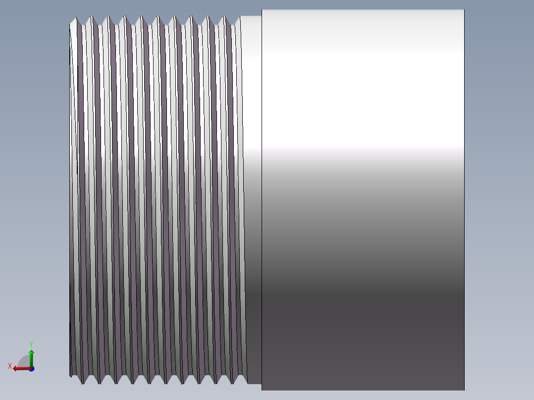 丝头-单外丝 DN40后视图