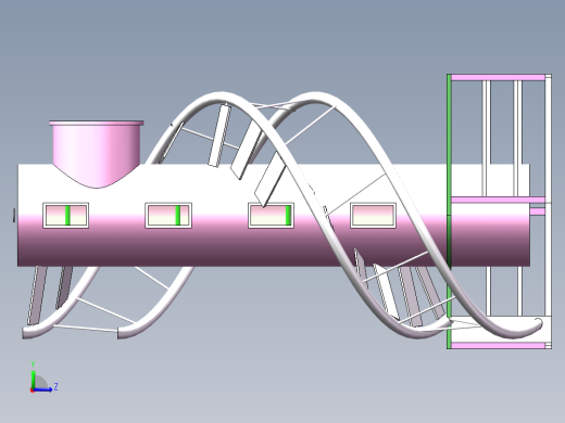 Q153-基于SolidWorks对带旋转电梯的水处理装置设计【三维SolidWorks】左视缩略图