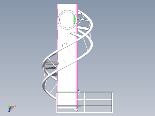 Q153-基于SolidWorks对带旋转电梯的水处理装置设计【三维SolidWorks】俯视缩略图