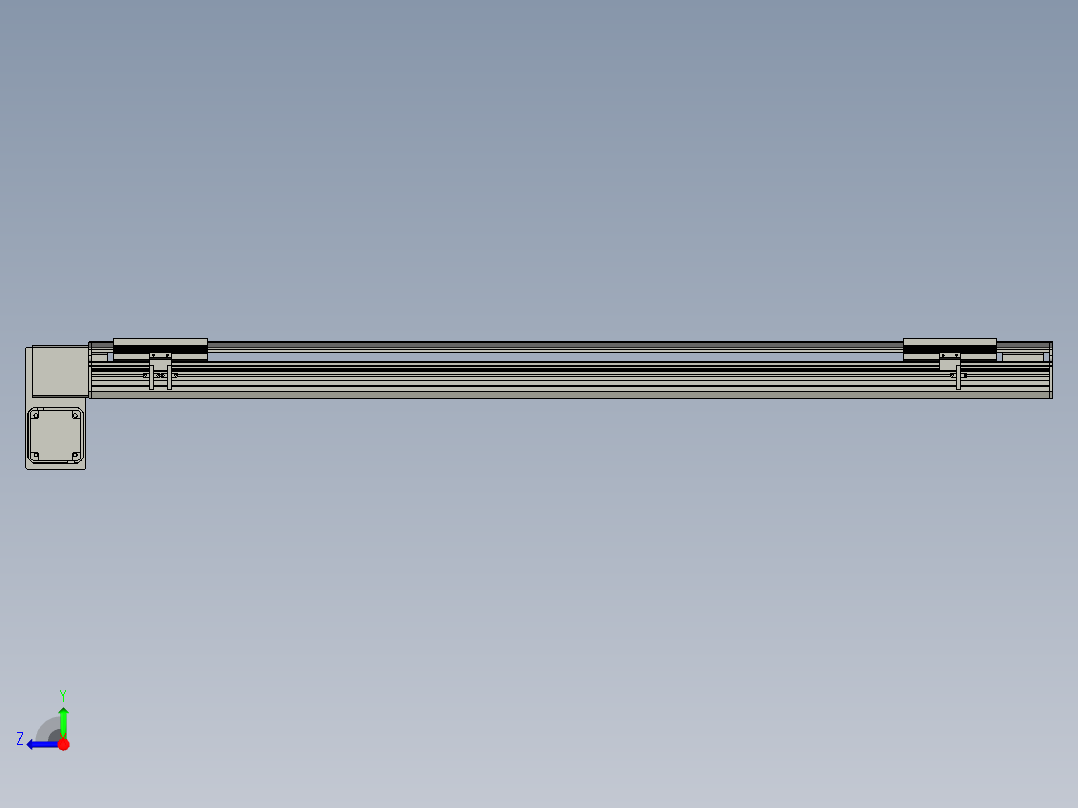 直线模组LHB17-L40-S1250-LD设计图纸右视图