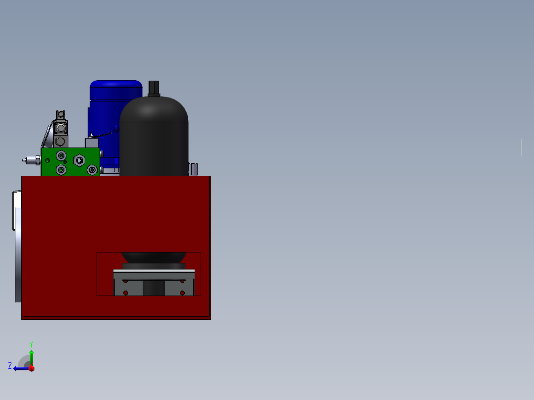 分解机液压站右视图