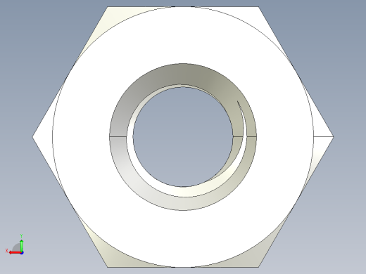 DIN 934 螺母-M2.5 Nut.STEP后视缩略图