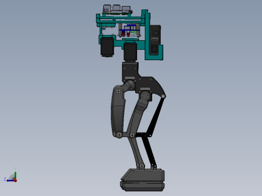 Bipedal Robot双足机器人结构sw23可编辑右视缩略图