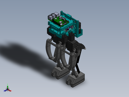 Bipedal Robot双足机器人结构sw23可编辑正等轴测缩略图