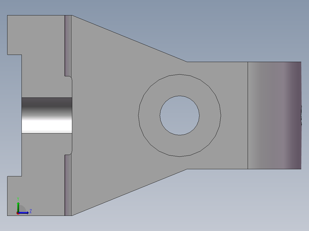 支架加工工艺分析左视图