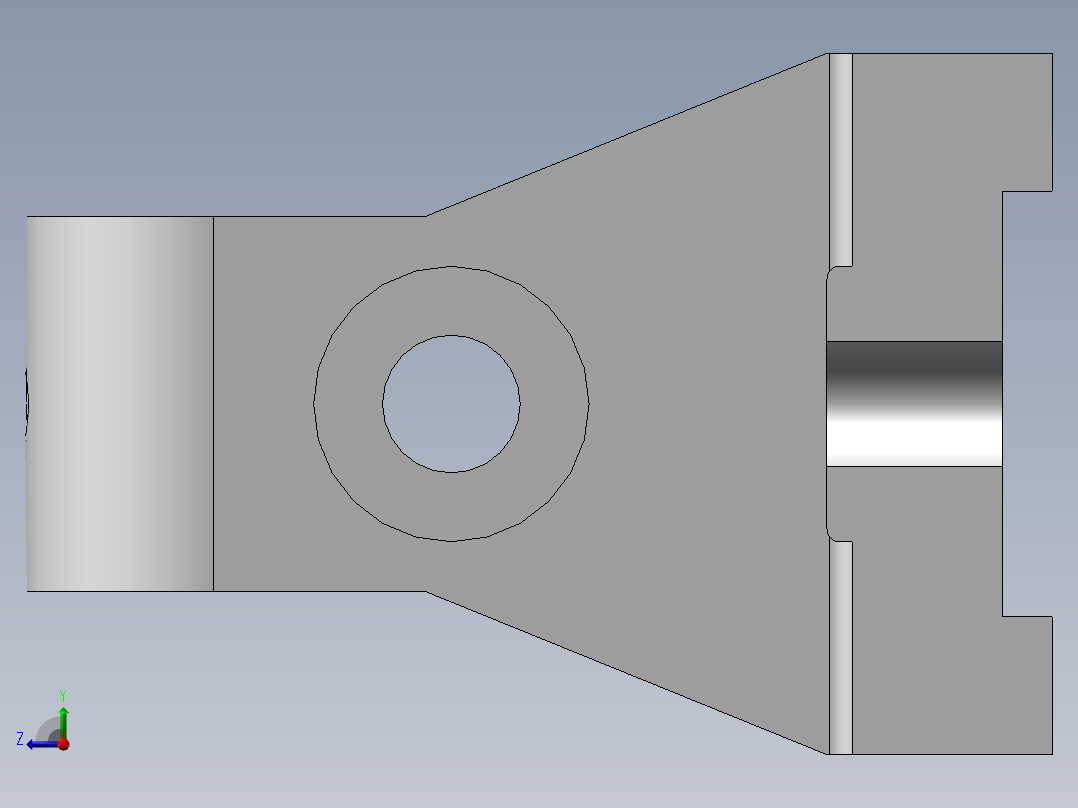 支架加工工艺分析右视图