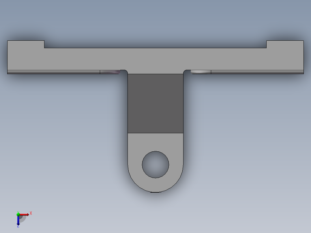 支架加工工艺分析俯视图