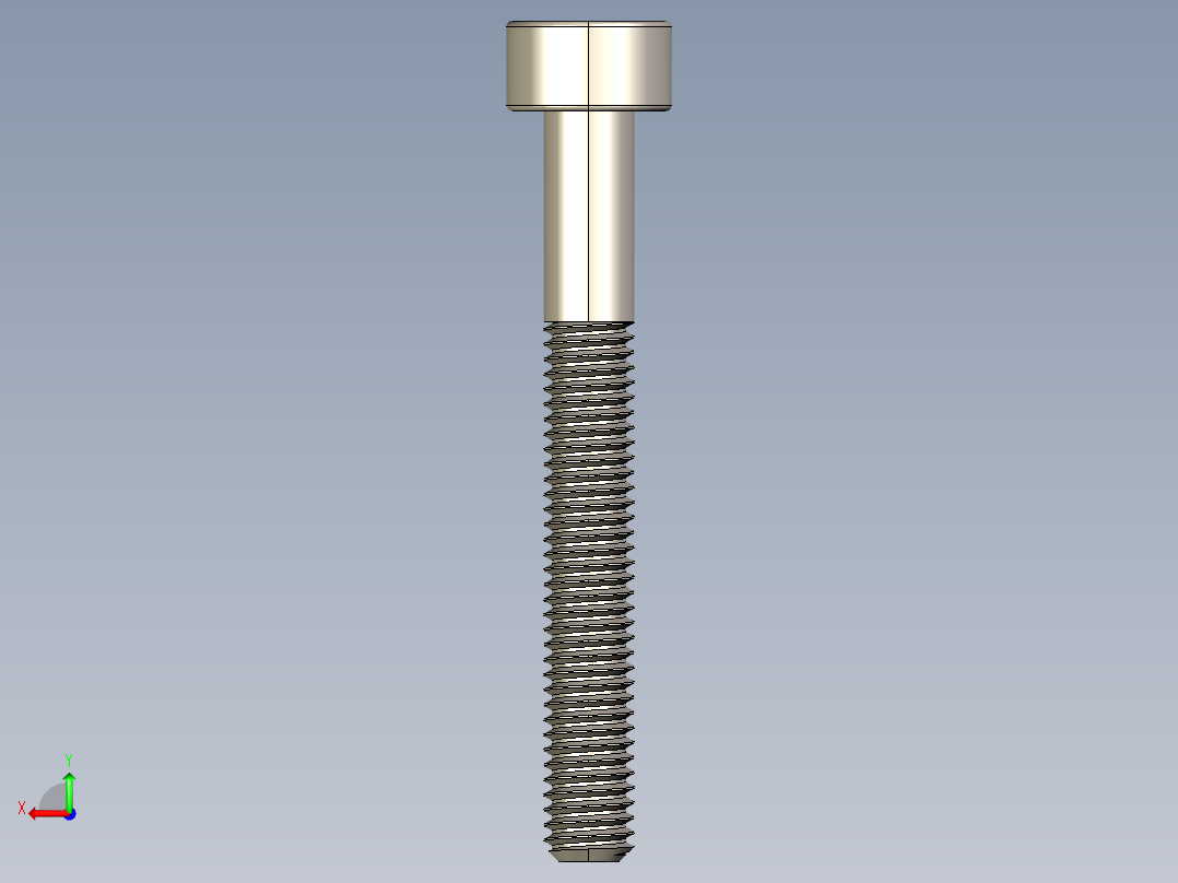 Screw_DIN_912_M3x25_A2.STEP公制内六角螺钉后视图