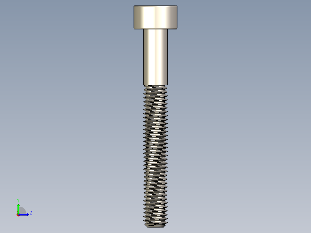 Screw_DIN_912_M3x25_A2.STEP公制内六角螺钉左视图