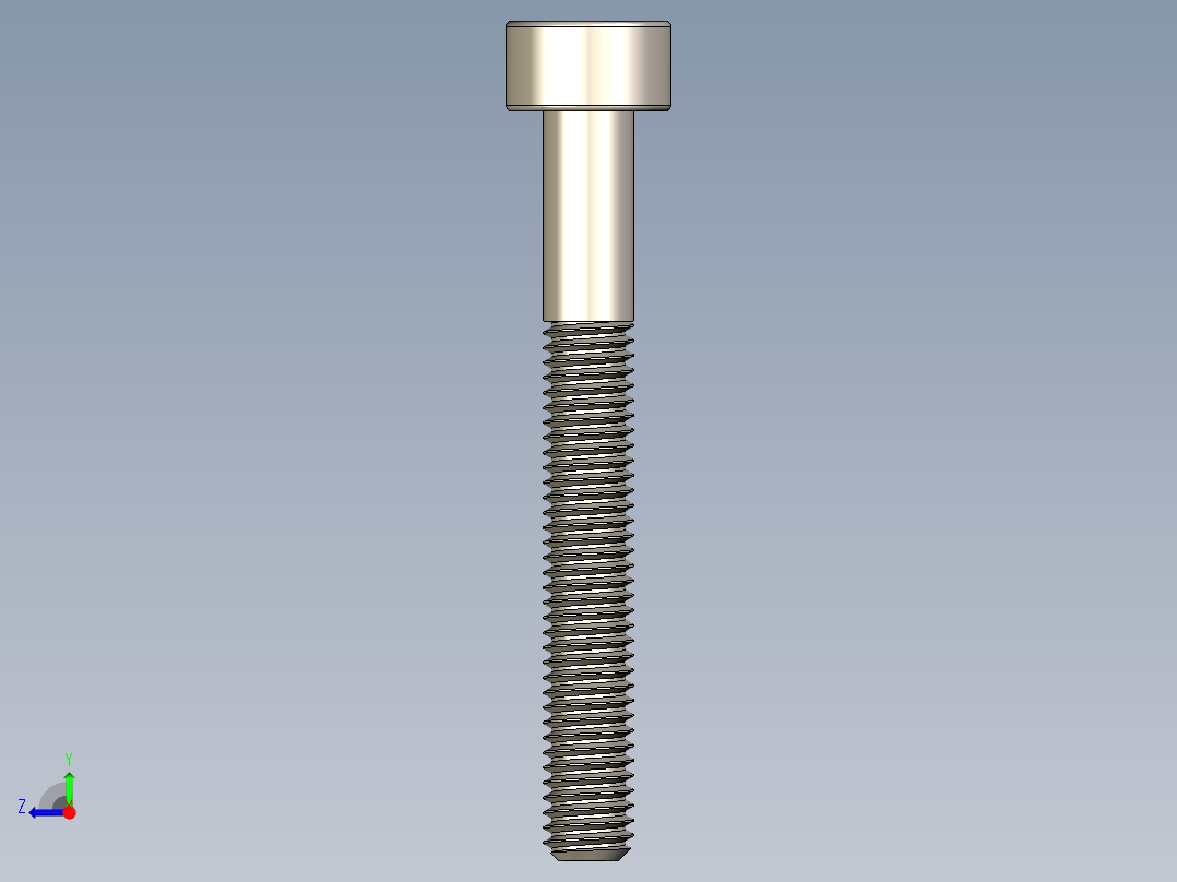 Screw_DIN_912_M3x25_A2.STEP公制内六角螺钉右视图