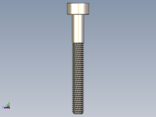 Screw_DIN_912_M3x25_A2.STEP公制内六角螺钉右视缩略图