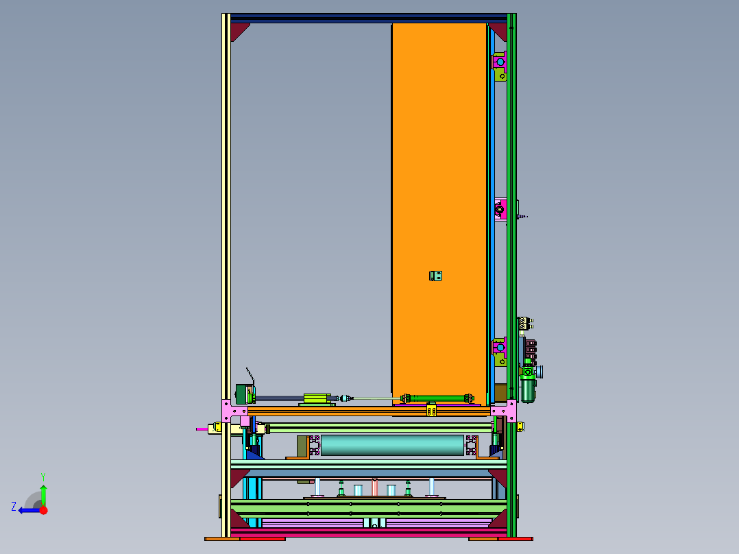 泡沫制品生产用料仓右视图