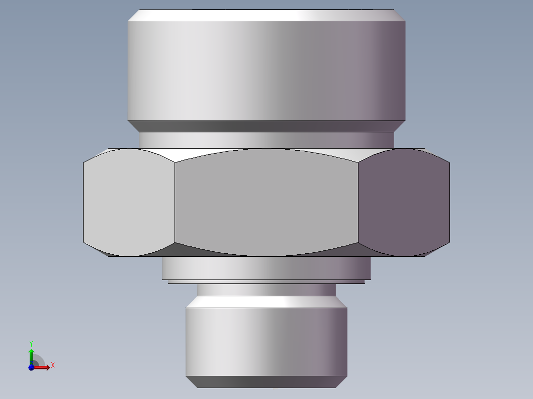 英制管螺纹ED密封、1DB-36-08WD前视图