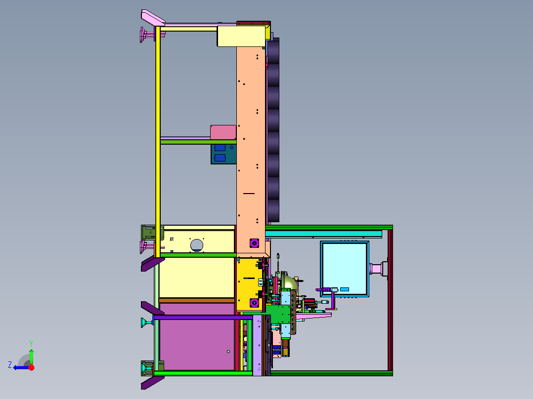 套圈CCD多工位拍照量测设备右视图