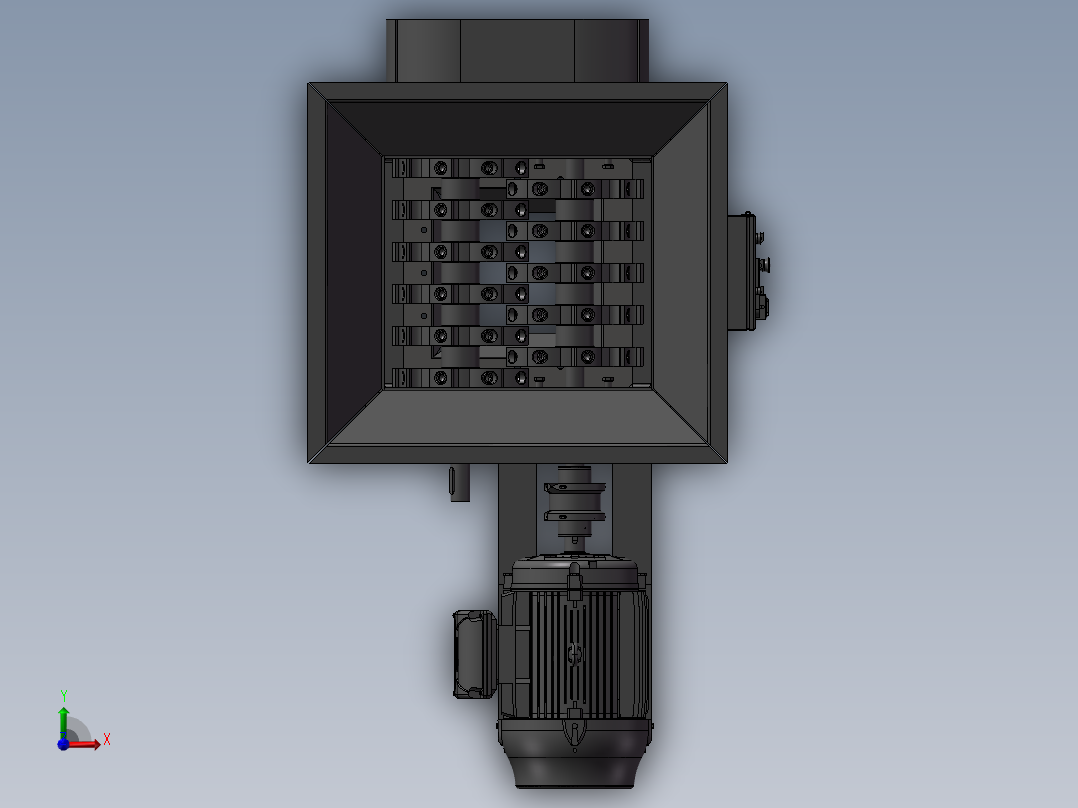 破碎机、木材木料破碎机前视图