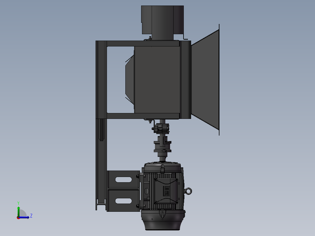 破碎机、木材木料破碎机左视图