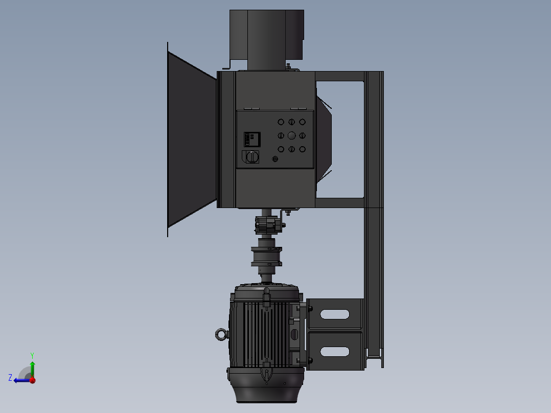 破碎机、木材木料破碎机右视图