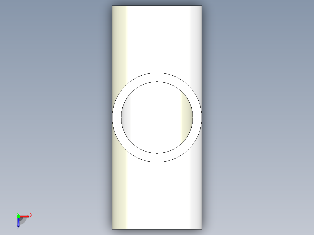 B3004534-16mm PVC 等径三通俯视图
