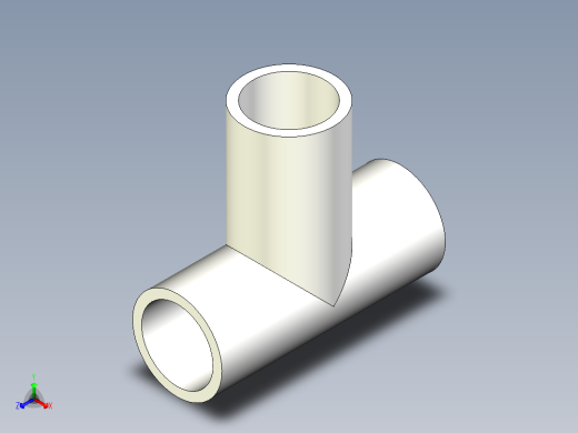 B3004534-16mm PVC 等径三通正等轴测缩略图