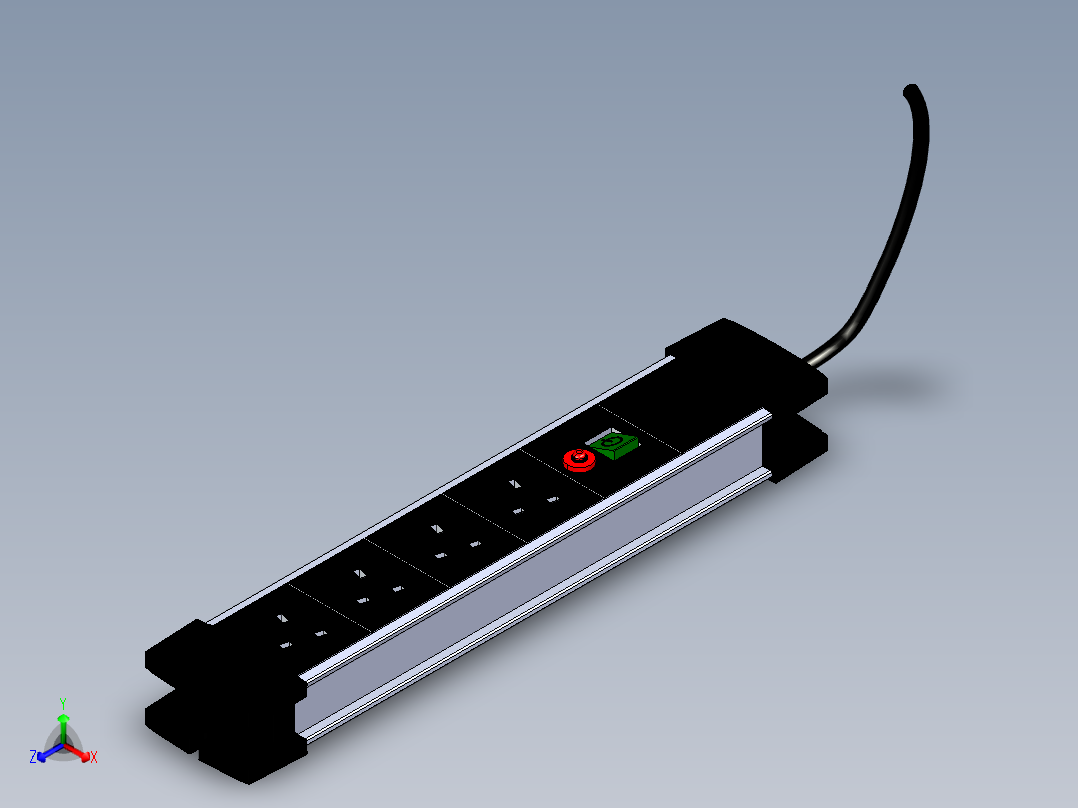 alu line 4插头组英国11正等轴测图