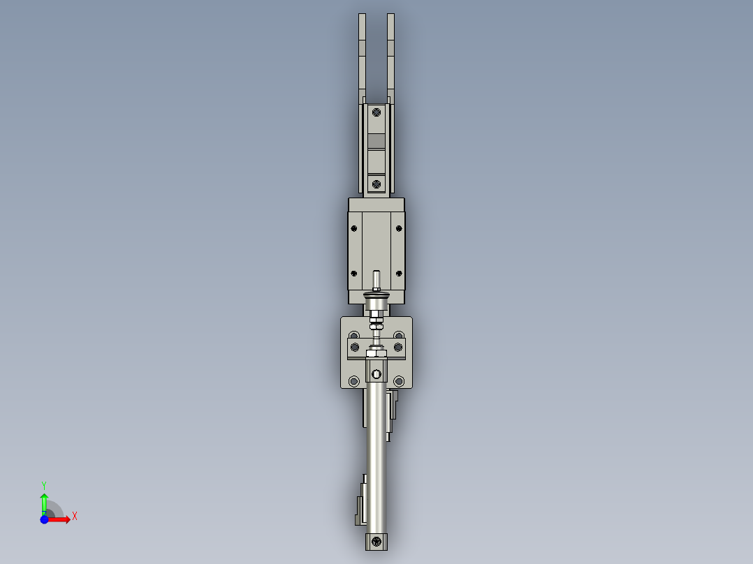 按钮装配辅助前视图