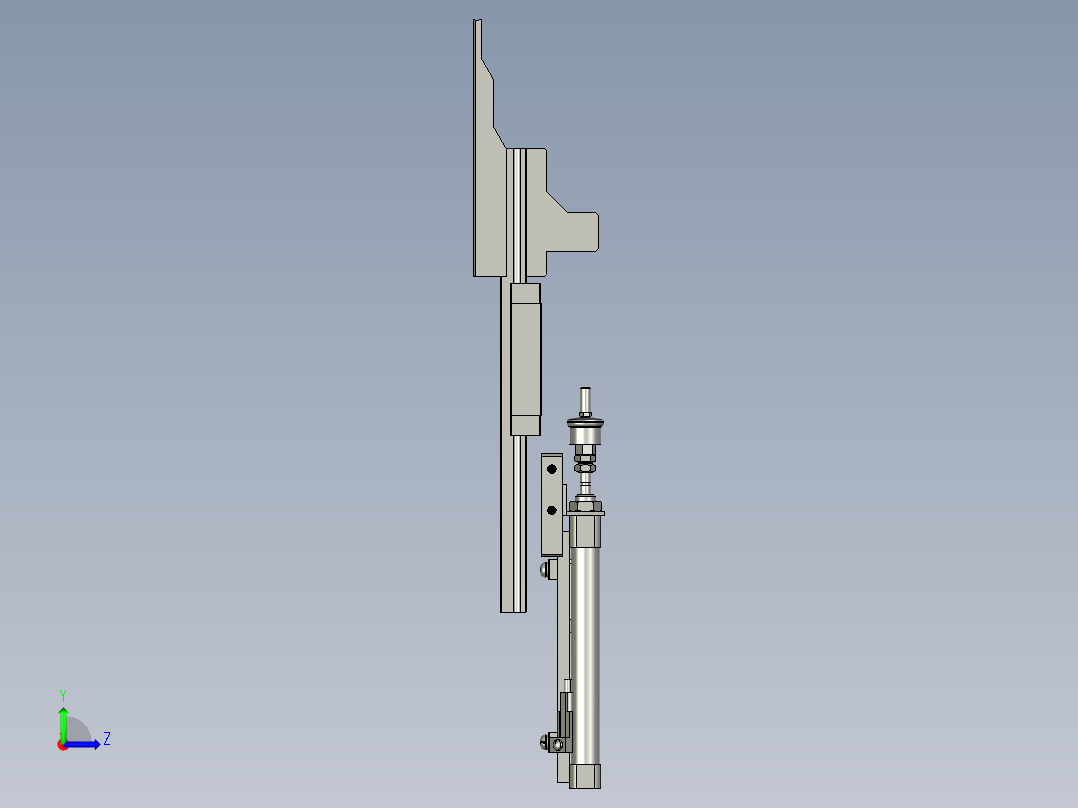 按钮装配辅助左视图