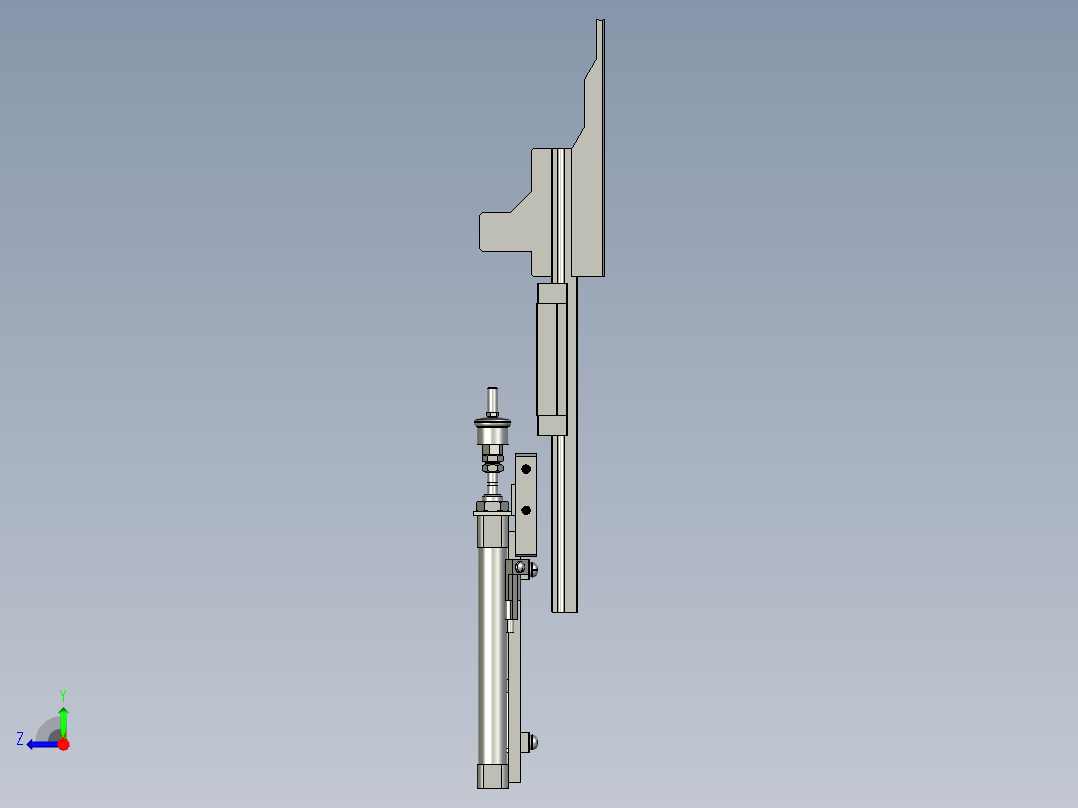 按钮装配辅助右视图