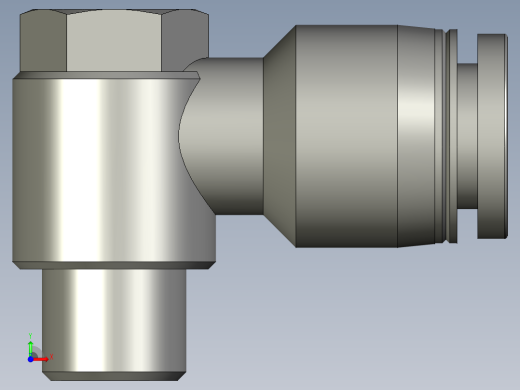 LM18A001外六角肘节接头PH801前视缩略图