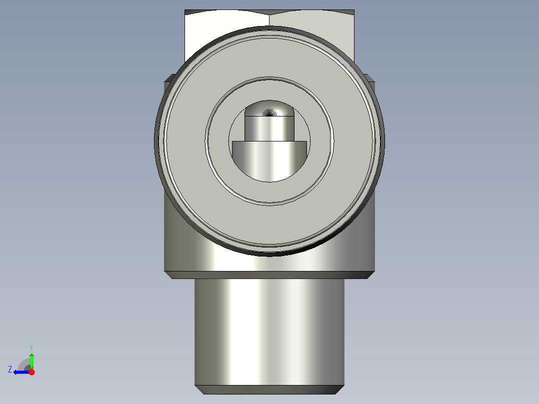 LM18A001外六角肘节接头PH801右视图
