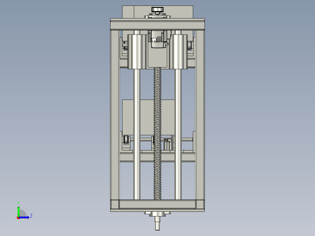 自动升降输送平台设计左视图