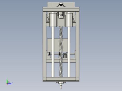 自动升降输送平台设计左视缩略图