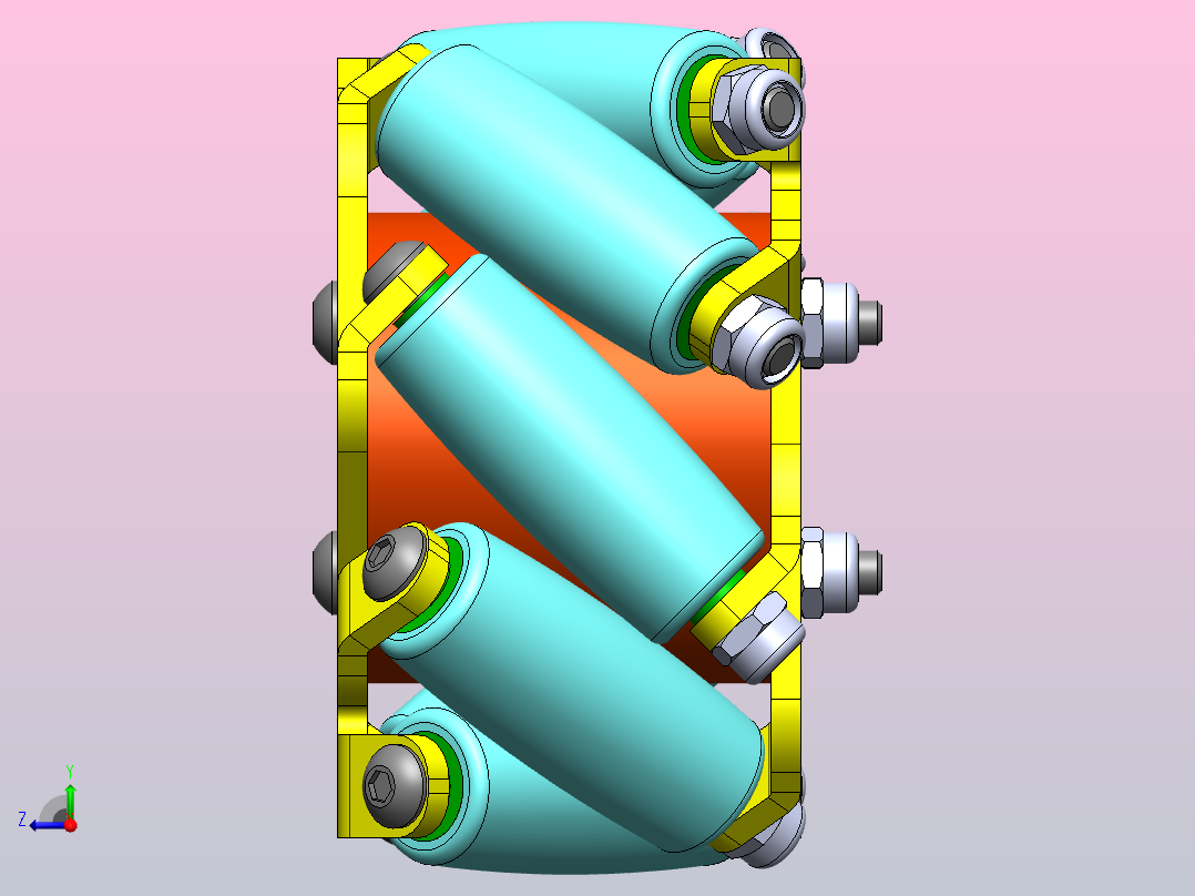 麦克纳姆轮右视图