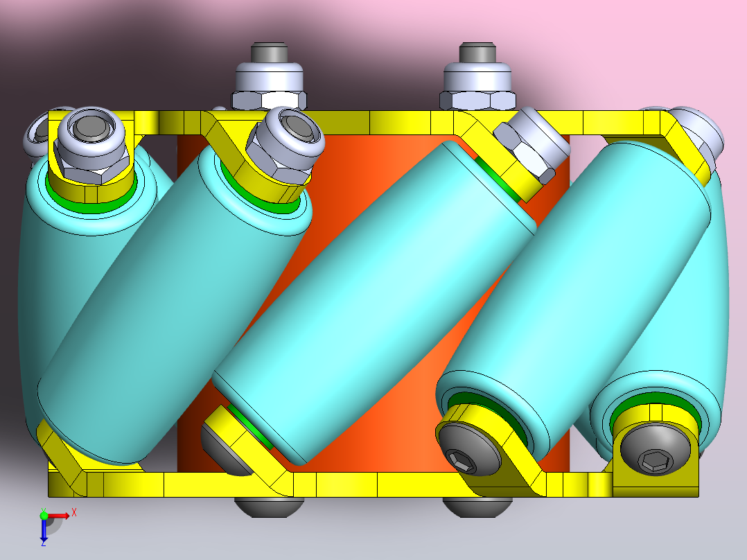 麦克纳姆轮俯视图