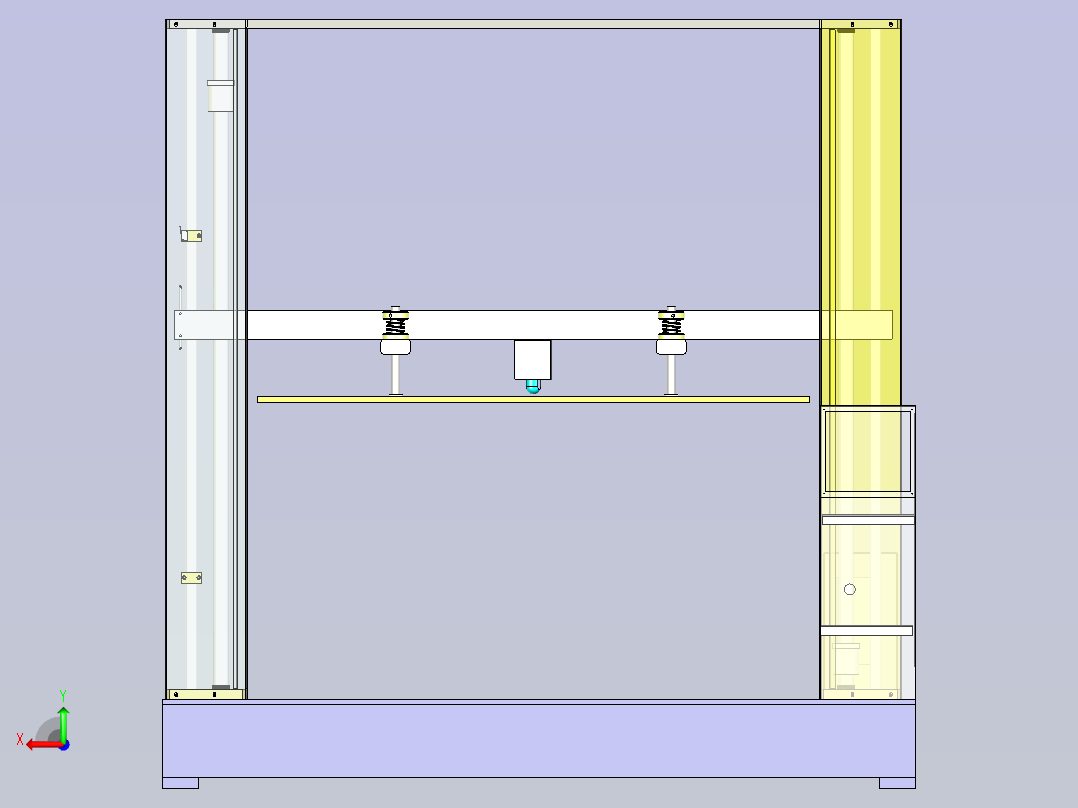 纸箱抗压机后视图