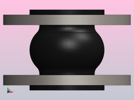 可曲挠体橡胶接头DN40前视缩略图