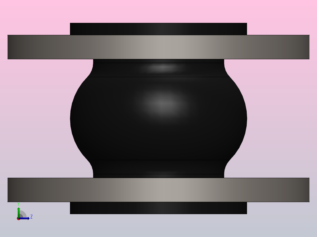 可曲挠体橡胶接头DN40左视图