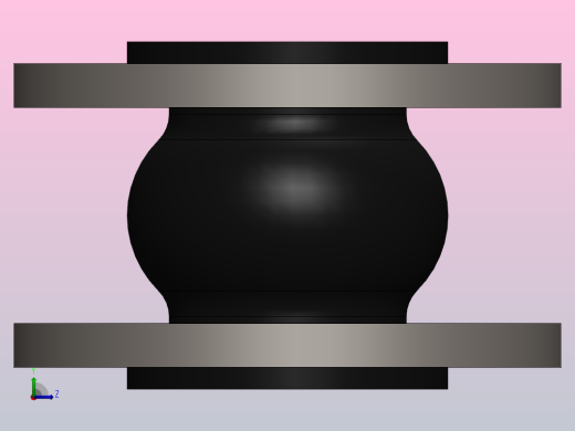 可曲挠体橡胶接头DN40左视缩略图