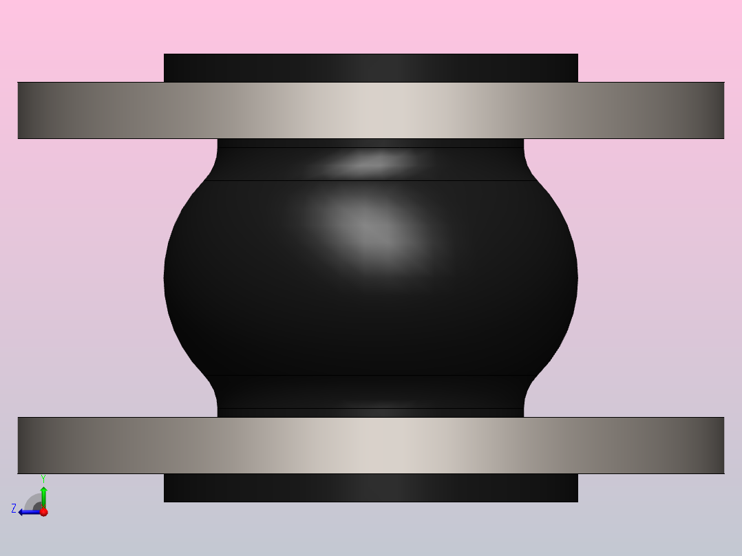 可曲挠体橡胶接头DN40右视图