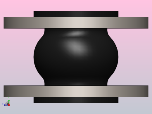 可曲挠体橡胶接头DN40右视缩略图