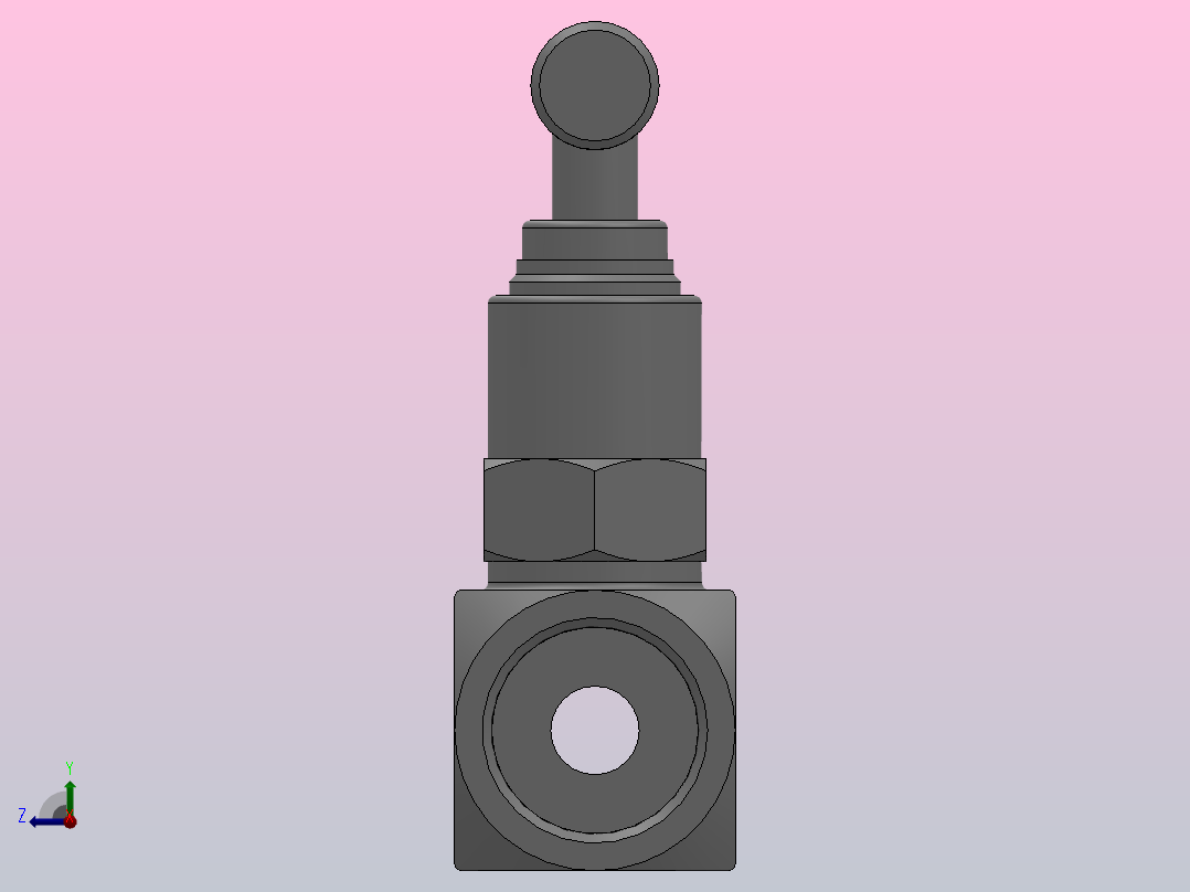 J13W-1系列针型阀、仪表阀[J13W-1-1系列针型阀、仪表阀]右视图