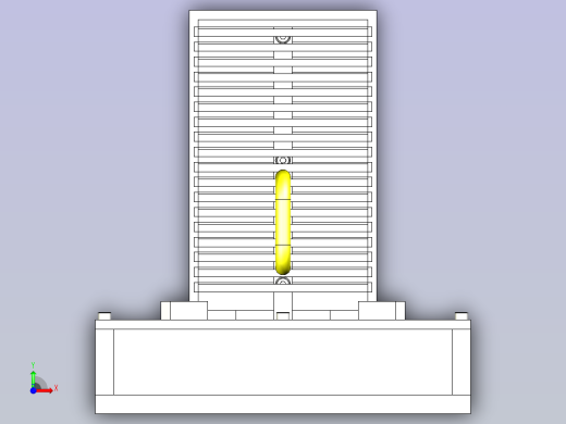 一款料架传送装置三维模型前视缩略图