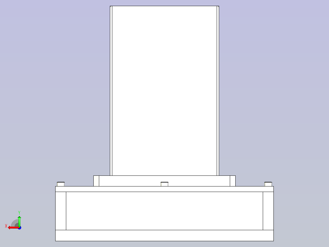 一款料架传送装置三维模型后视图