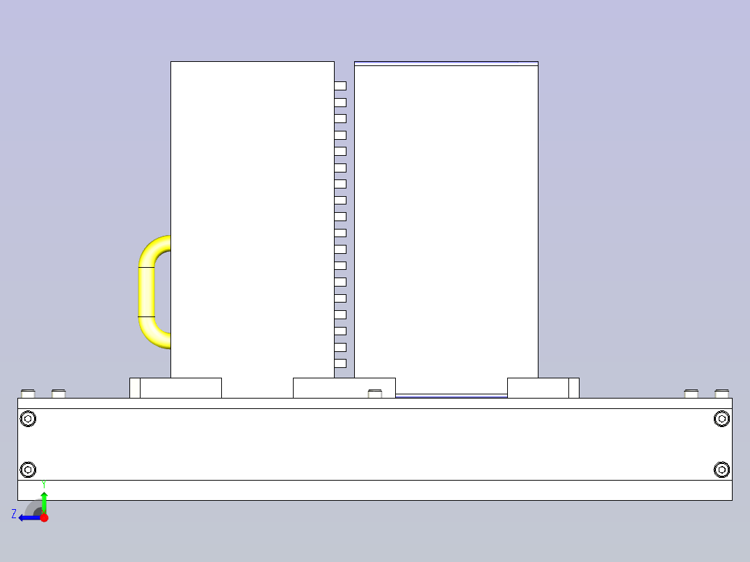一款料架传送装置三维模型右视图