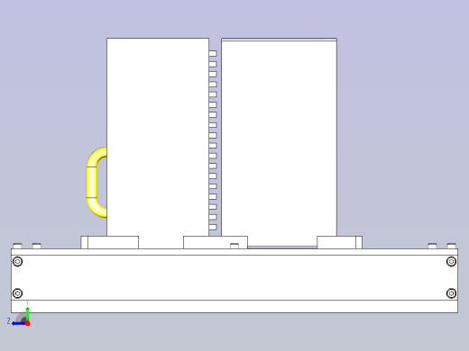 一款料架传送装置三维模型右视缩略图