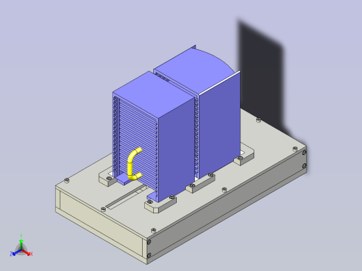 一款料架传送装置三维模型正等轴测缩略图