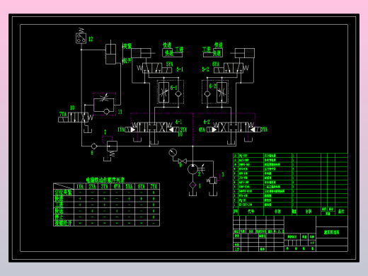 双面铣床液压系统设计（CAD+说明书）