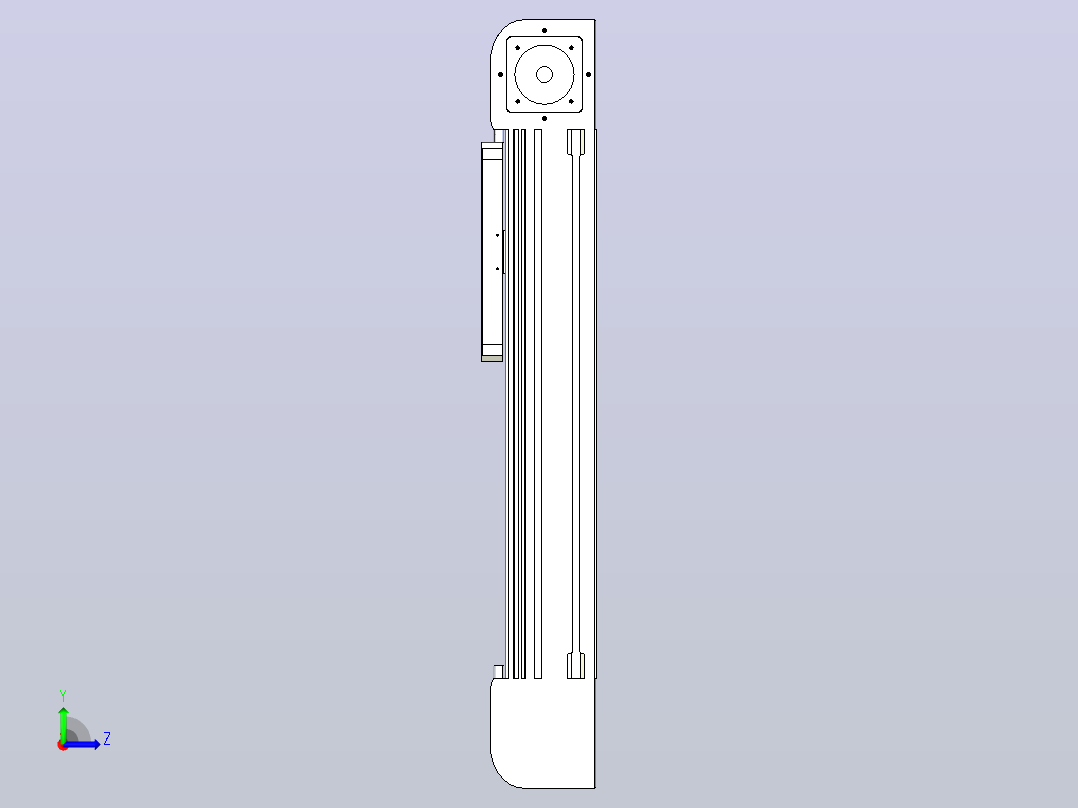 带式直线轴半闭式TPA-ONB-140-256-L350-DL-J90-N3左视图
