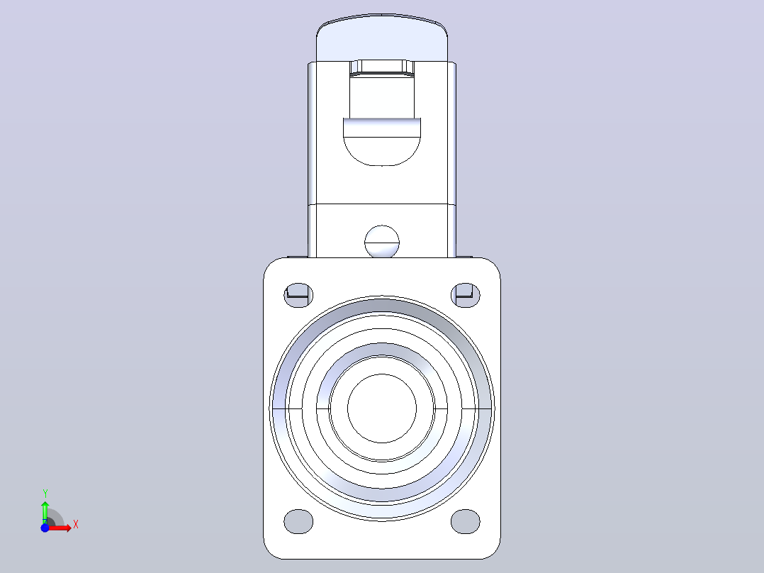 抗静电双制动转向脚轮D200 140×110_抗静电双制动转向脚轮D200 140×110前视图